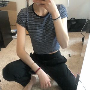 Brandy Melville Striped Crop Top